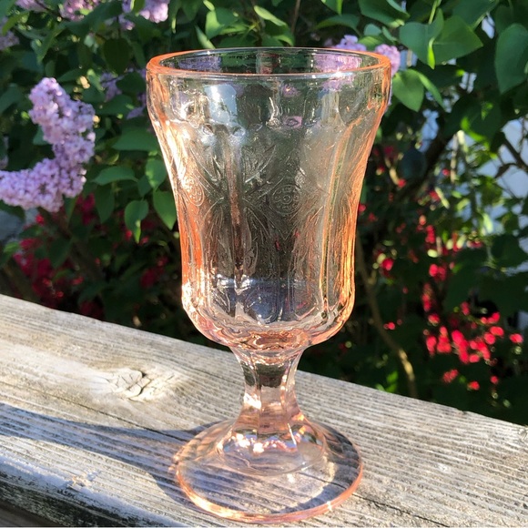 Pink Recollection Water Goblet Indiana Glass - Picture 1 of 4